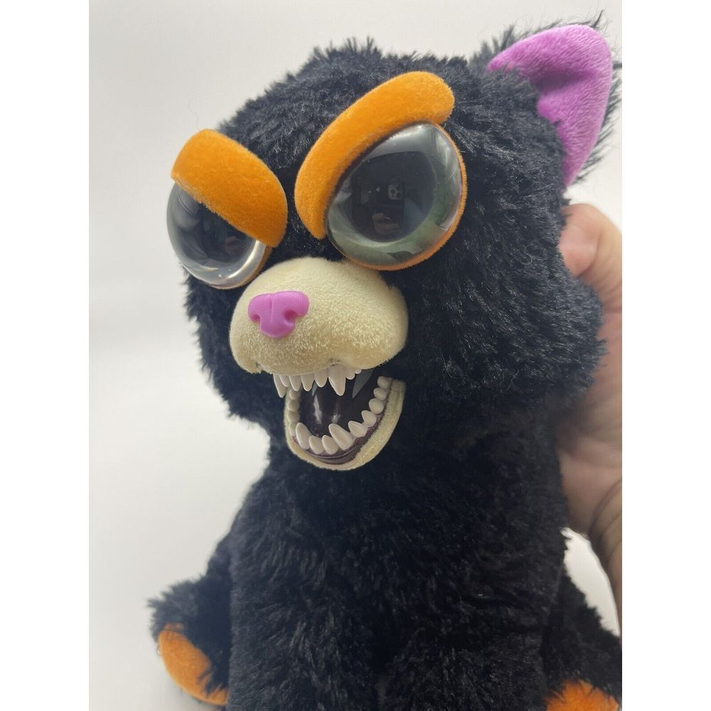 Feisty Pets Cranky‎ Cathy Black Orange Halloween Cat Plush Cute To Angry Toy 10"